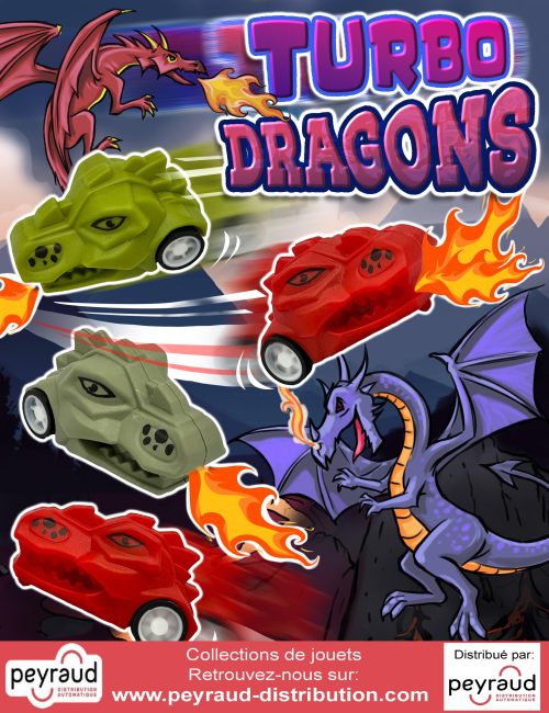 jouets en forme de voiture représentant un dragon