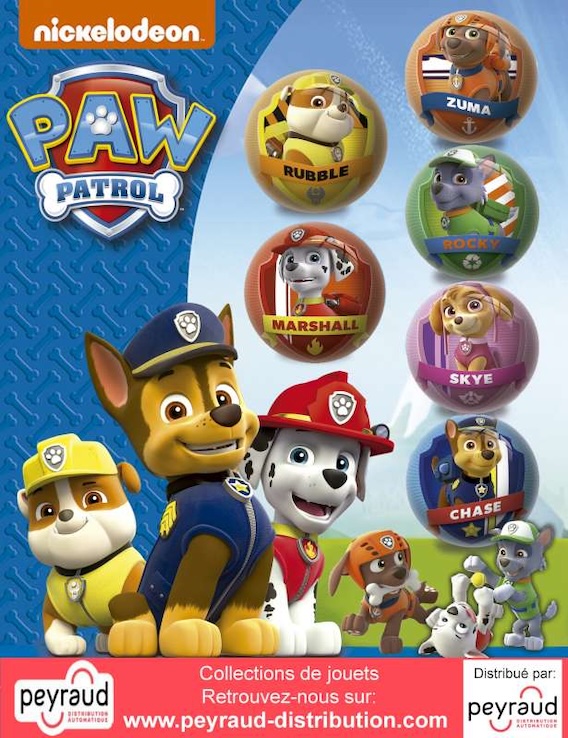 jouets pour capsules : balles paw patrol