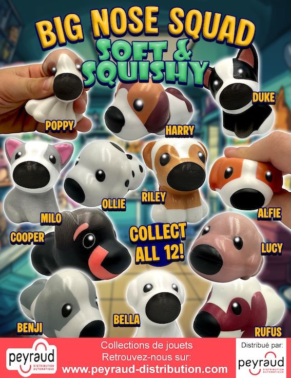 jouets pour capsules : Big Nose Squad Soft & squishy