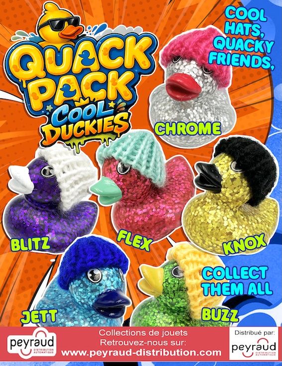 jouets-capsules-quad-pack-cool-duckies jouets pour capsules : Quad Pack Cool Duckies